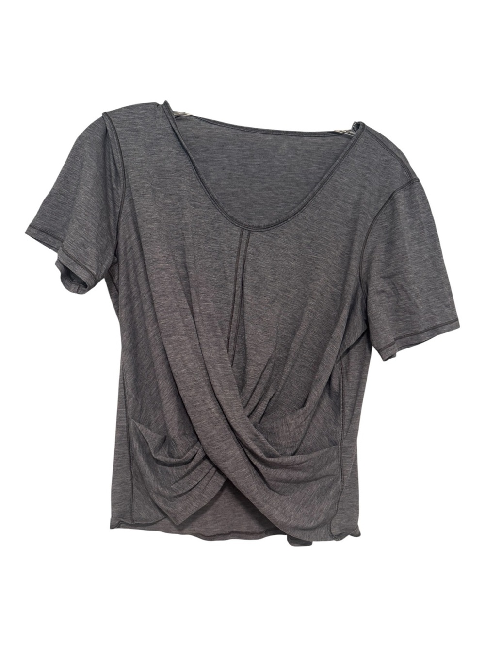 Lululemon Do The Daily Twist Front Top Heathered Solar Grey Blue Size 6 EUC - Picture 2 of 4